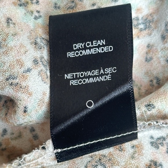 AFRM Lala Midi Dress Floral Smocked Back Slit Cream Size Small - Picture 10 of 14